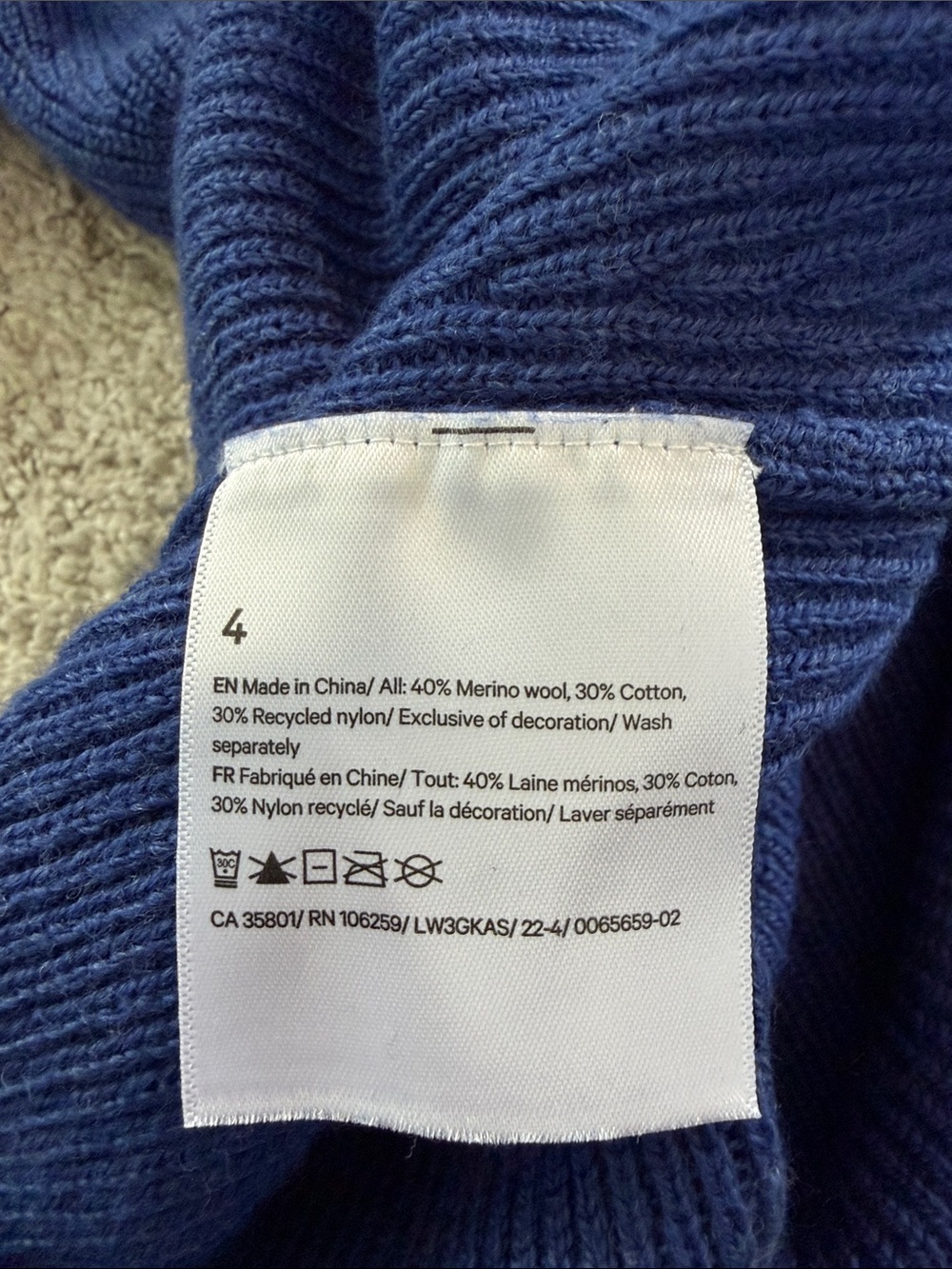 lululemon athletica Women's Crewneck Sweater - Royal Blue - Picture 2 of 5